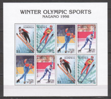 Dominica 1997 Kleinbogen Mi  2372-2375 MNH WINTER OLYMPICS NAGANO 1998 - GOLD MEDAL WINNERS PREVIOUS OLYMPICS - Winter 1998: Nagano