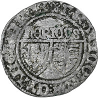 France, Henri VI, Blanc Aux Écus, 1422-1453, Auxerre, TTB, Billon, Duplessy:445 - 1422-1453 Henri VI De Lancastre