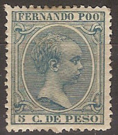 Fernando Poo  14 (*) Sin Goma. 1894 - Fernando Po