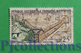 S603 - AFRICA OCCIDENTALE FRANCESE - AOF 1958 CENTENARIO DI DAKAR 25f USATO - USED - Usati