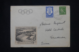 FINLANDE - Enveloppe Des Jeux Olympiques De Helsinki En 1952 Pour La Suisse - L 147580 - Brieven En Documenten