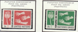 NATIONS UNIES - Pavot Des Jardins, Mains, Drogue - Y&T N° 127-128 - 1964 - MNH - Unused Stamps