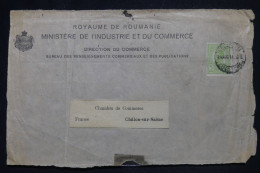 ROUMANIE - Devant D'enveloppe Du Ministère Du Commerce Pour La France En 1914- L 147590 - Storia Postale