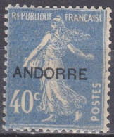 Andorre Français 1931 N° 11 MH Semeuse Fond Plein Surchargée   (J10) - Neufs