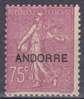 Andorre Français 1931 N° 17 MH Semeuse Lignée Surchargée   (J10) - Neufs