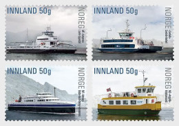 Norway Norvege Norwegen 2023 Ferries Set Of 4 Stamps Mint - Nuovi