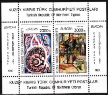 TURKISH CYPRUS 1993 EUROPA: ART. Paintings. Souvenir Sheet, MNH - 1993