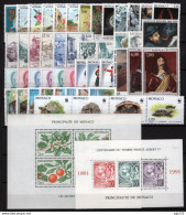 Monaco 1991 Annata Completa / Complete Year Set **/MNH VF - Années Complètes