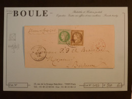 DC16 GUYANNE FRANCAISE BELLE LETTRE RARE 3 NOV.  1ER MAI 1879  STEAMER  FRANCAIS A BORDEAUX FRANCE +5C 30C COLONIES ++++ - Cartas & Documentos