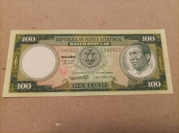 BILLETE DE GUINEA ECUATORIAL 100 EKUELE 1975, UNC - Aequatorial-Guinea