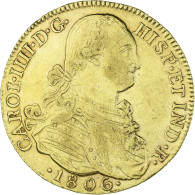 Monnaie, Colombie, Charles IV, 8 Escudos, 1806, Nuevo Reino, TTB+, Or, KM:62.1 - Colombie