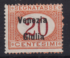 OCCUPAZIONI VENEZIA GIULIA 1918 SEGNATASSE 20 CENTESIMI N.3 G.O MH* - Vénétie Julienne