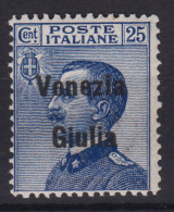 OCCUPAZIONI VENEZIA GIULIA 1918-19 25 CENTESIMI N.24 G.I MNH** - Venezia Giulia