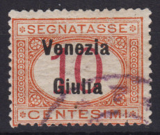 OCCUPAZIONI VENEZIA GIULIA 1918 SEGNATASSE 10 CENTESIMI N.1 USATO - Venezia Giulia