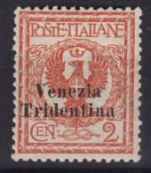 OCCUPAZIONI TRENTINO ALTO ADIGE 1918 VENEZIA TRIDENTINA 2 CENT. N.20 G.I MNH** - Trente