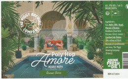 Etiquette Bière The Peggy Brew Compagny Ply Hop Amore Double Neipa - El Arte De La Mesa