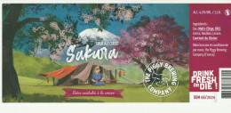 Etiquette Bière The Peggy Brew Compagny Sakura - Arte Della Tavola