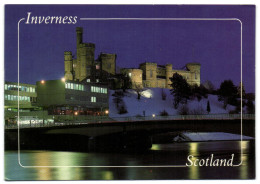 Inverness - Scotland - Floodlit Castle  And The Main Road Bridge Over The River Ness - Inverness-shire