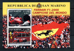 2001 SAN MARINO BF 61 MNH ** Ferrari Campione Del Mondo - Blocchi & Foglietti