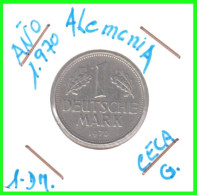 ALEMANIA FEDERAL - DEUTSCHLAND - GERMANY –  MONEDA DE LA REPUBLICA FEDERAL DE ALEMANIA DE 1.00 DM-DEL AÑO 1970 CECA-G - 1 Mark