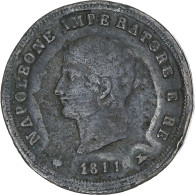 Royaume D'Italie, Napoleon I, 3 Centesimi, 1811, Milan, TB, Cuivre - Napoleonische