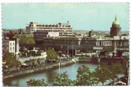 River Liffey Showing The Custom House And Bus Aras In Background - Dublin