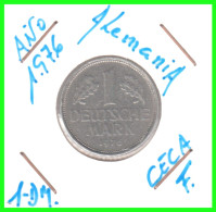 ALEMANIA FEDERAL - DEUTSCHLAND - GERMANY –  MONEDA DE LA REPUBLICA FEDERAL DE ALEMANIA DE 1.00 DM-DEL AÑO 1976 CECA-F - 1 Marco