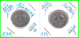 ALEMANIA - DEUTSCHLAND - GERMANY - 2 -MONEDAS DE 1.00 DM   AÑO 1979 - CECAS - G - KARLSRUHE. - J - HAMBURG - 1 Mark