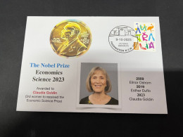 11-10-2023 (4 U 2) Nobel Economics Prize Awarded In 2023 - 1 Cover - OZ Stamp (postmarked 9-10-2022) Claudia Goldin - Prix Nobel