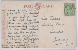 SARK KGV ½d On Postcard To Guernsey Dated 15.MY.18 - Sark