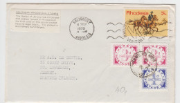 Rhodesia - Jersey Cover With Surcharge Label And Sterling Postage Dues - Southern Rhodesia (...-1964)