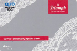 RARE Carte JAPON - Lingerie Femme TRIUMPH Erotique / DENTELLE - LACE - JAPAN Quo Card Erotic Dessous - 8341 - Mode