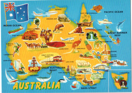Delcampe - Australie [ Carte Géographique CPM Australienne ]  HF087 - Landkarten