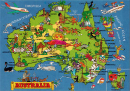 Delcampe - Australie [ Carte Géographique CPM Australienne ]  HF088 - Landkarten