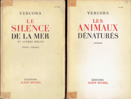 4 Livres De Vercors (Les Silences De La Mer, Animaux Dénaturés, Yeux & Lumière, Armes De La Nuit Et Puissance Du Jour) - Bücherpakete