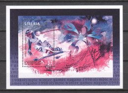 Liberia 1997 Mi Block 162 MNH WINTER OLYMPICS NAGANO 1998 - Inverno1998: Nagano