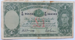 1938-1941 COMMONWEALTH AUSTRALIA 1 POUND ( AS PER PICS ) - Otros – Oceanía