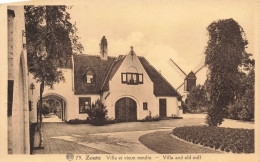 BELGIQUE - Knokke - Zoute - Villa Et Vieux Moulin - Carte Postale Ancienne - Knokke