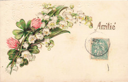 FLEURS, PLANTES ET ARBRES - Amitiés - Bouquet De Fleurs - Colorisé - Carte Postale Ancienne - Bloemen