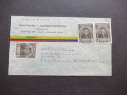 Ecuador Um 1940 Überseebrief Quito - Kassel Mit 2x Grüner Stempel Via Clipper (Banagra??) - Equateur