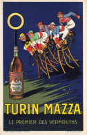 Vermouth TURIN MAZZA Torino * CPA Publicitaire Ancienne Illustrateur MICH * Chaussures Jockey Hippisme Mich - Publicité