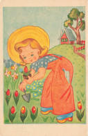 ILLUSTRATEUR SIGNE - HA - Petite Jardinière - Carte Postale Ancienne - Otros & Sin Clasificación