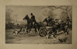 Horses - Hunt - Automobile // Pinx. J. S. Sanderson Wells Lachant La Meute 19?? - Hípica