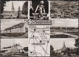 D-38170 Schöppenstedt - Alte Ansichten - Landkarte - Bahnhof - Eulenspiegel - Markt - Freibad - Cars - Wolfenbuettel