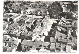 Cp, 32, NOGARO-en-ARMAGNAC, Place Jeanne D'Arc, Vue Aérienne, Vierge, éd. Lapie. - Nogaro