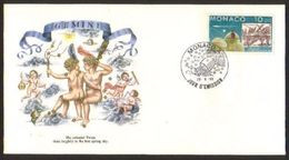 Monaco Special Cover 1986 Halley Comet - Lettres & Documents