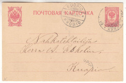 Finlande - Carte Postale De 1913 - Entier Postal - Expédié Vers Kuopio - - Storia Postale