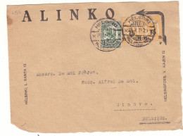 Finlande - Devant De Lettre De 1923 - Oblit Helsinki - Exp Vers Ninove - - Cartas & Documentos