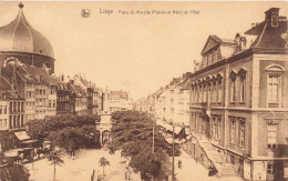 BELGIQUE - Liège - Place Du Marché - Perron Et Hôtel De Ville - Carte Postale Ancienne - Liege