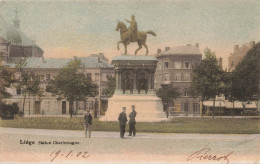 BELGIQUE - Liège - Statue Charlemagne - Colorisé - Carte Postale Ancienne - Lüttich